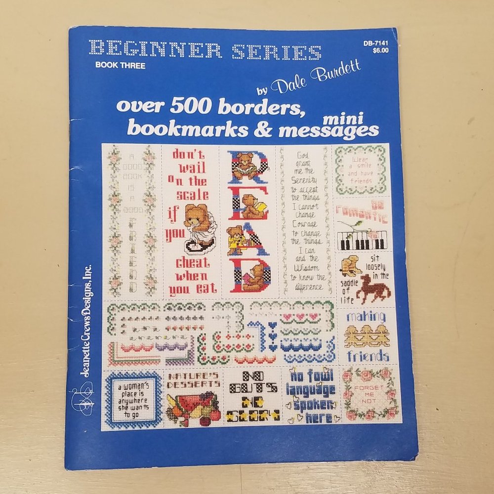 Jeanette Crews Designs Book 3 Beginner Series Cross Stitch Pattern Book